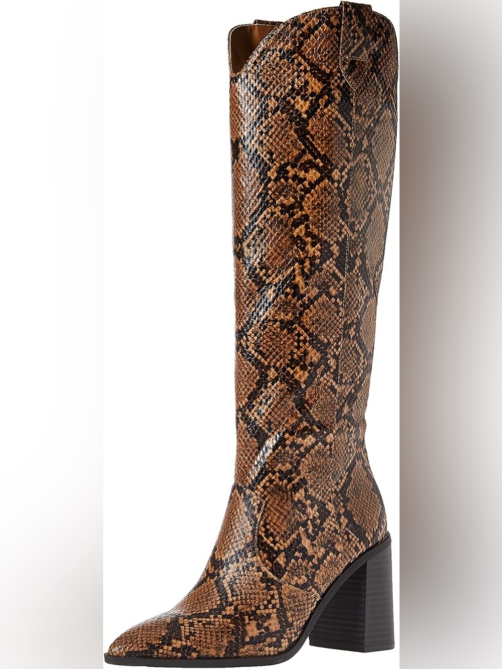 The Drop 🔥🔥Brown Snake-Print Mid-Calf Block Heel 🚨 HALF OFF SALE ENDS MONDAY - Picture 6 of 6